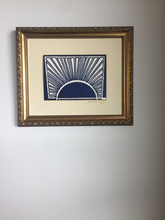 Load image into Gallery viewer, Egyptian Sunrise: Frame-able Block Print Greeting Card | Five Sustainable Blank Greeting Cards Each a Limited Edition Print. Signed & Numbered.