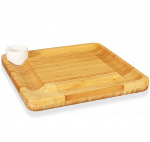 Sustainable Bamboo Cutting Board with Drawer for Knife Set | Fast Shipping from the US!