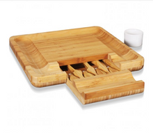 Load image into Gallery viewer, Sustainable Bamboo Cutting Board with Drawer for Knife Set | Fast Shipping from the US!

