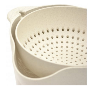 EcoFriendly Sustainable Wheat Straw Large Colander and Bowl | Fast Shipping from the US!
