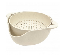 Load image into Gallery viewer, EcoFriendly Sustainable Wheat Straw Large Colander and Bowl | Fast Shipping from the US!
