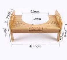 Sustainable Bamboo Potty Step | Constipation Assistant | Adjustable Potty Foot Stool w/ Tao Massager
