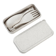 Load image into Gallery viewer, Sustainable Portable Wheat Straw Cutlery Set | Camping Travel Tableware
